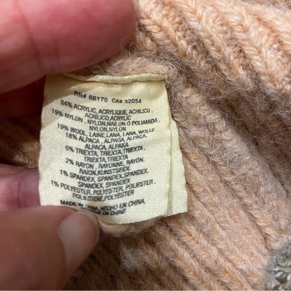 Anthropologie Sleeping On Snow Knit Off Shoulder Alpaca Blend Sweater Medium - Picture 13 of 13